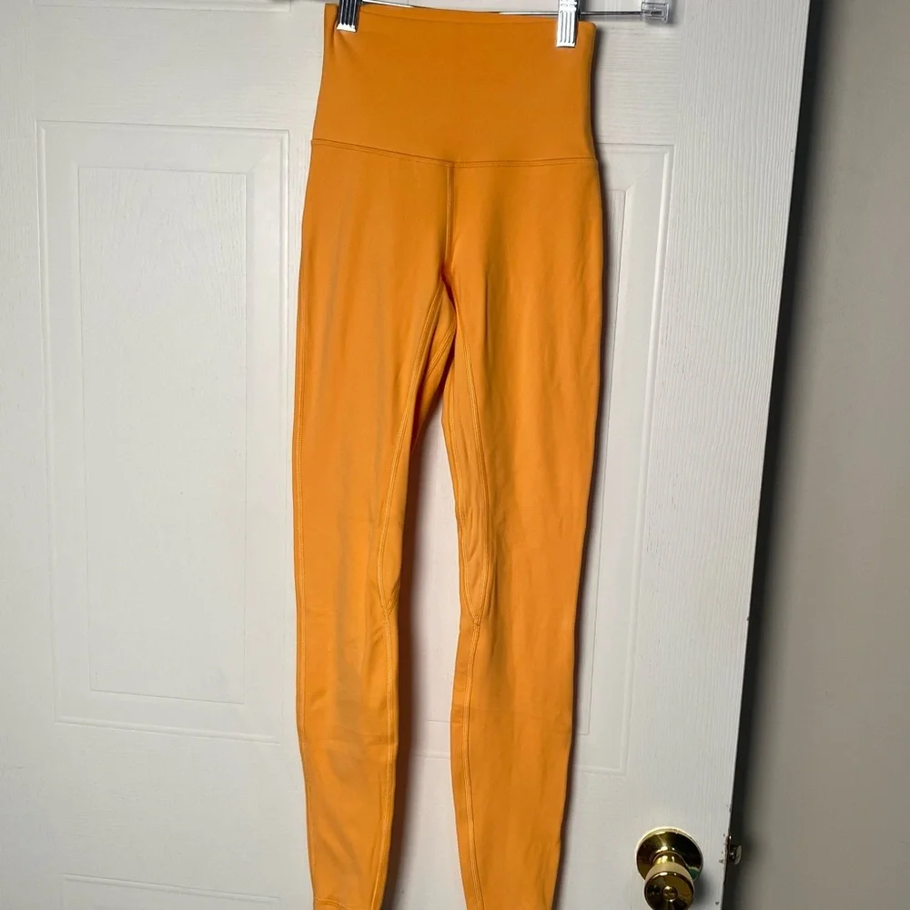 lululemon athletica Women's  SIZE 0 - orange leggings EUC - Picture 2 of 5